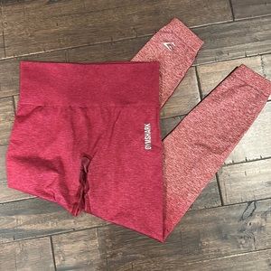 Gymshark burgundy ombré legging